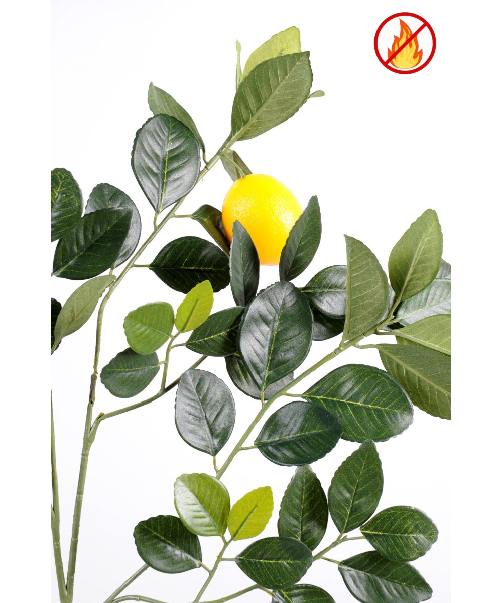 Artificial LEMON TREE GOLDEN SPRAY AND FRUIT M FR - Fire Resistant