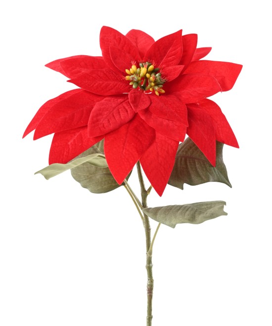 Artificial Poinsettia Stem