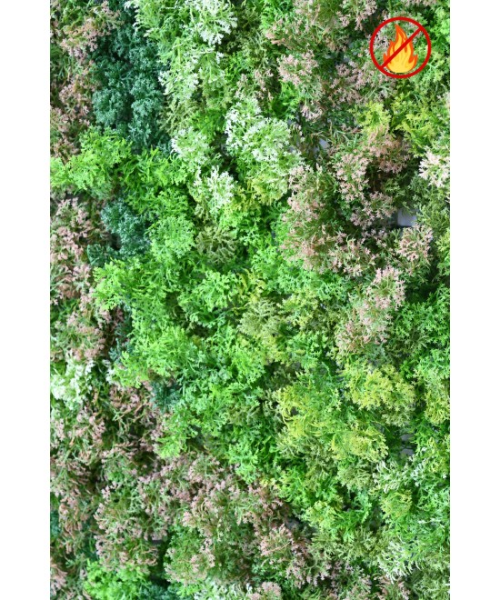 Artificial Green Wall Panel Moss 100 × 100 FR – Fire Resistant