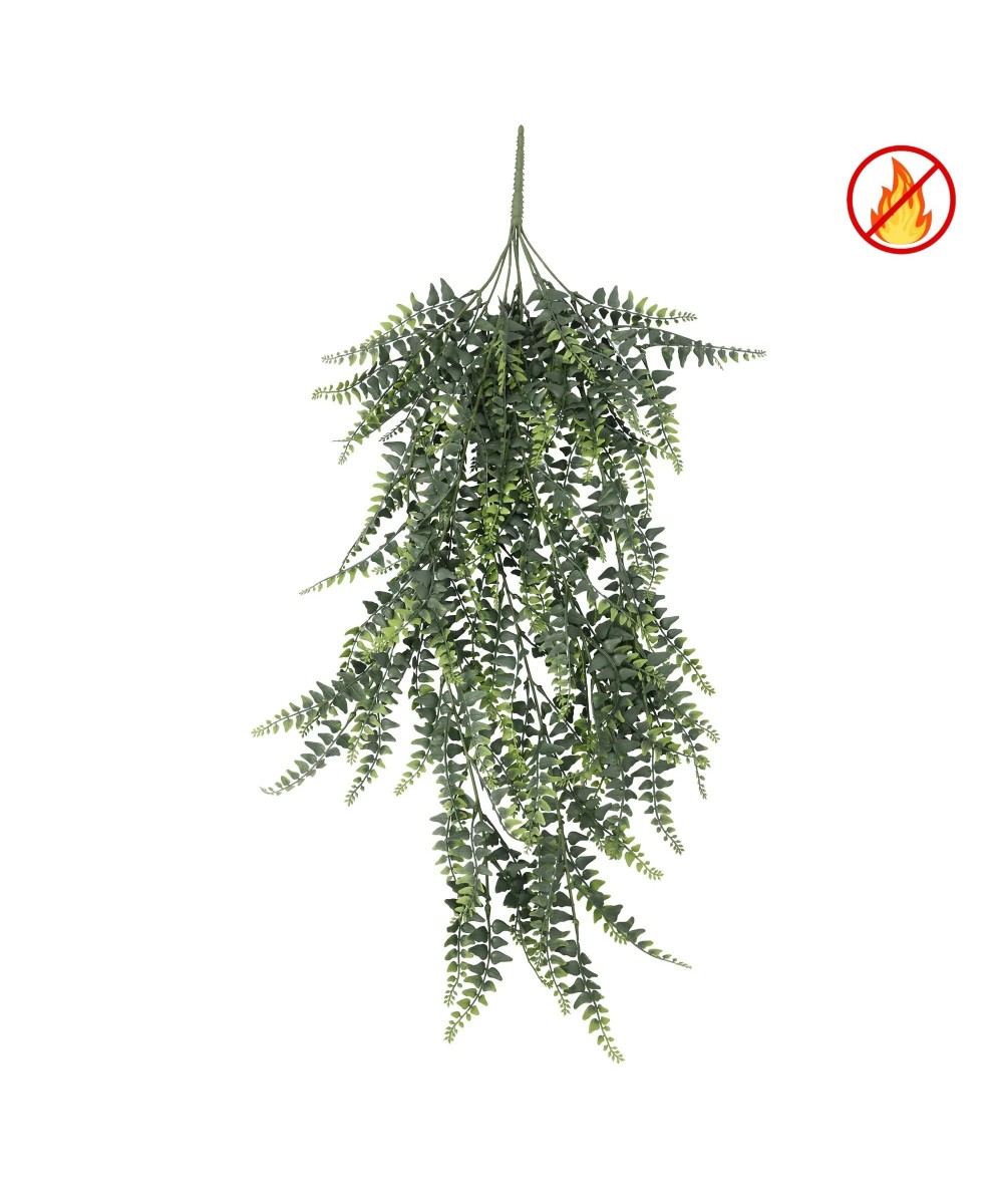 Artificial Fern Hanging Bush 85 UV/FR – UV Resistant / Fire Resistant
