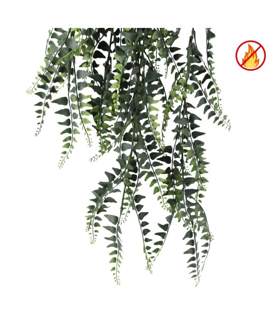 Artificial Fern Hanging Bush 85 UV/FR – UV Resistant / Fire Resistant